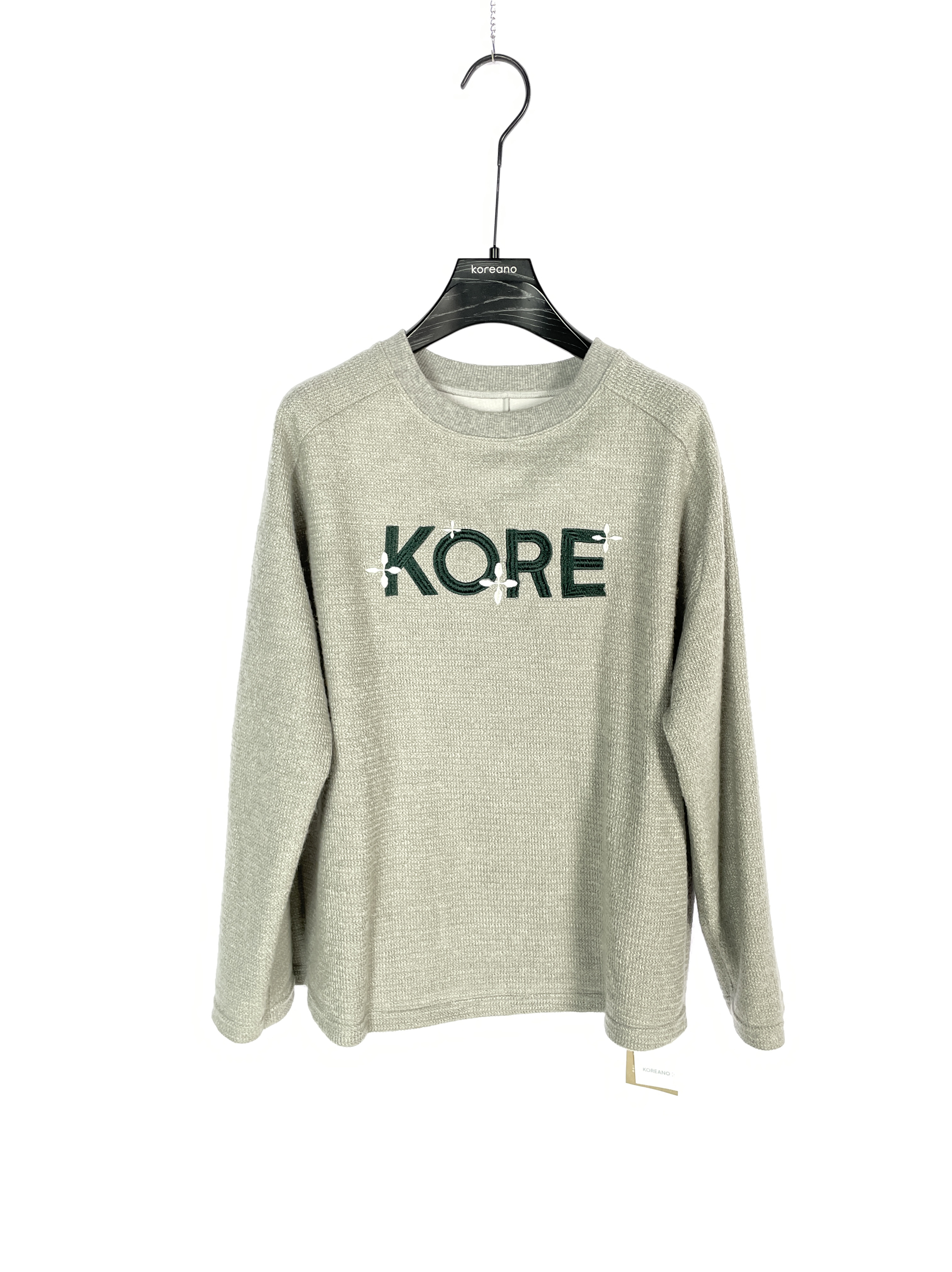 柯利亚诺冬季专柜同款浅灰色圆领落肩套头针织衫  TT4113 ￥1190