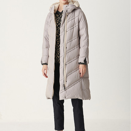 柯利亚诺冬季专柜同款双色面料连帽羽绒服  YC1380 ￥7800