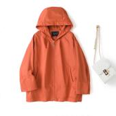 SW1161 柯罗芭春秋专柜同款 ￥4590 短款 风衣 宽松版 型连帽蝙蝠袖