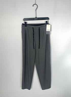 柯利亚诺春秋专柜同款灰色双腰头小萝卜针织休闲裤  KT5102A