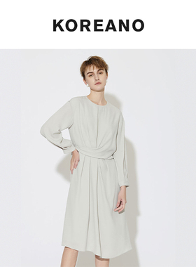 柯利亚诺春秋奥莱专柜正品连衣裙 LW3755(JUN)浅灰 吊牌价:2390