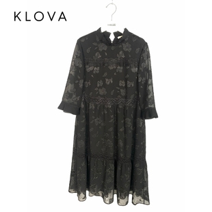 GUN 柯罗芭夏季 LW7853 黑色蕾丝连衣裙 ￥5290 专柜同款