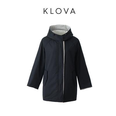 柯罗芭春秋专柜同款石墨黑双面穿风衣外套  FW6584(UN)B ￥5690