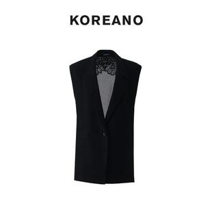 柯利亚诺春秋黑色经典肌理方格通透式马甲  JT5020(JUN)B ￥1490