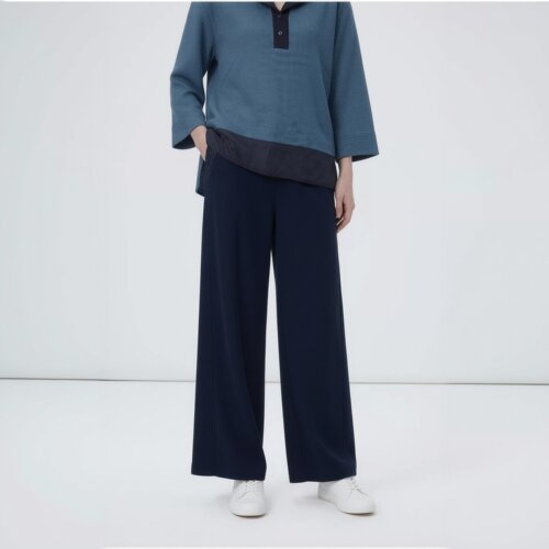 柯罗芭春秋专柜同款经典藏蓝百搭阔腿裤  KW6095 ￥3990