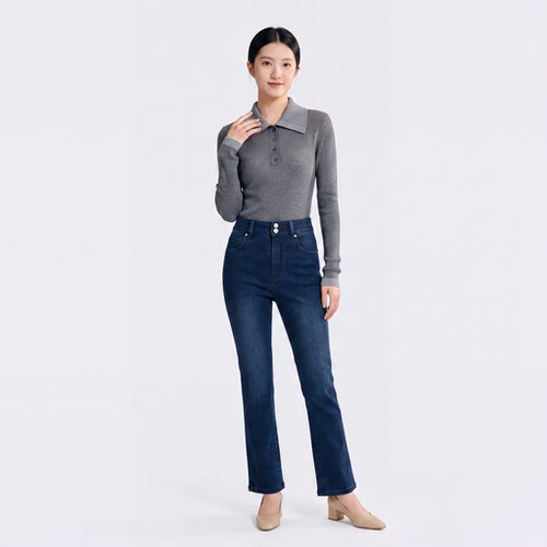 柯利亚诺春秋专柜撞色翻领Polo绵羊毛针织衫  HY9351(UN)G ￥1880