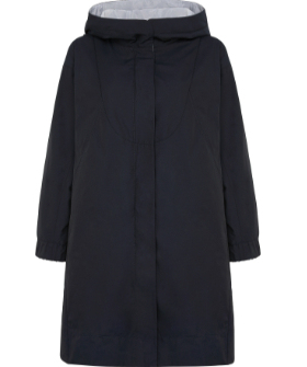 柯罗芭春秋专柜同款连帽藏蓝色夹棉中长风衣  FW7323 ￥6500