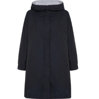 柯罗芭春秋专柜同款连帽藏蓝色中长风衣  FW7323 ￥6500