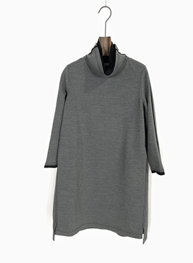 柯罗芭冬季专柜同款时尚灰色H型百搭连衣裙  LT1516B ￥4290