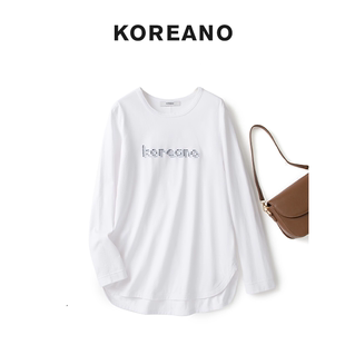 ￥1880 饰T恤TT2609 柯利亚诺春秋专柜同款 玉石白圆领十字绣logo装