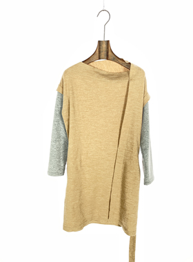 柯罗芭冬季专柜同款驼色时尚拼接连衣裙  LY6559(Z) ￥3580