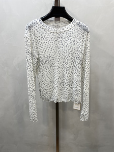 JUN 柯利亚诺夏季 TT5253 黑白花色半透明皮肤衣打底T恤 专柜同款