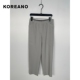 柯利亚诺夏季 浅灰定制花纱像根弹力小萝卜裤 KW5518吊牌1880
