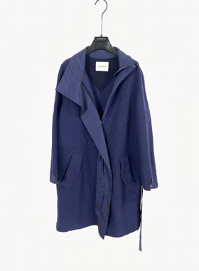 柯利亚诺春秋专柜同款紫色H型中长款大衣  FY3808 ￥6800