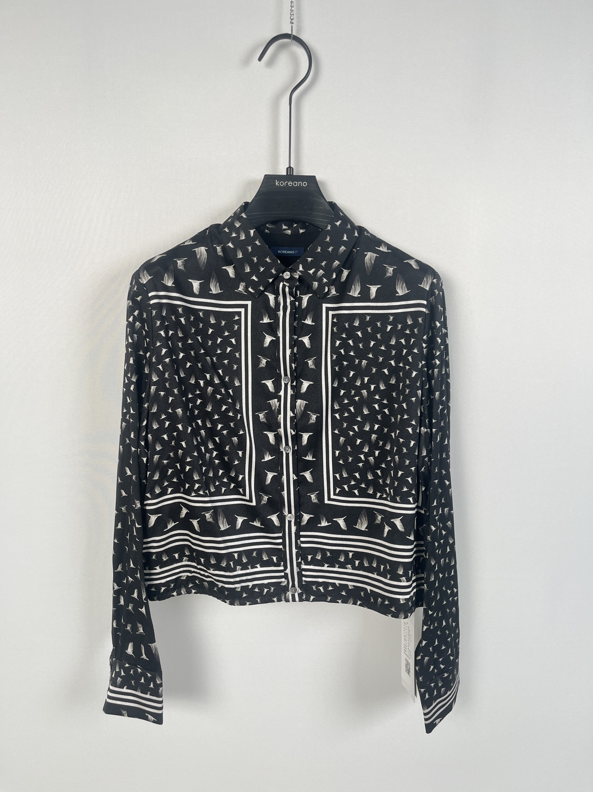 柯利亚诺春秋专柜同款黑白定位印花箱型衬衫  CW9469 ￥2990