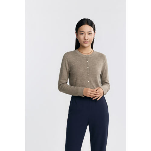 柯利亚诺冬季专柜同款奶咖色毛衫 【H】 HY9015(TUN)G ￥1580