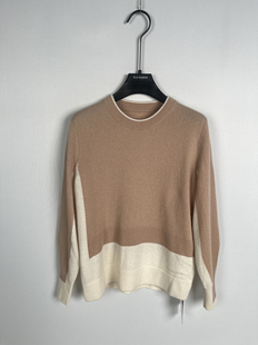 柯利亚诺冬季专柜同款驼白色小圆领毛衫 HR9638G ¥3880