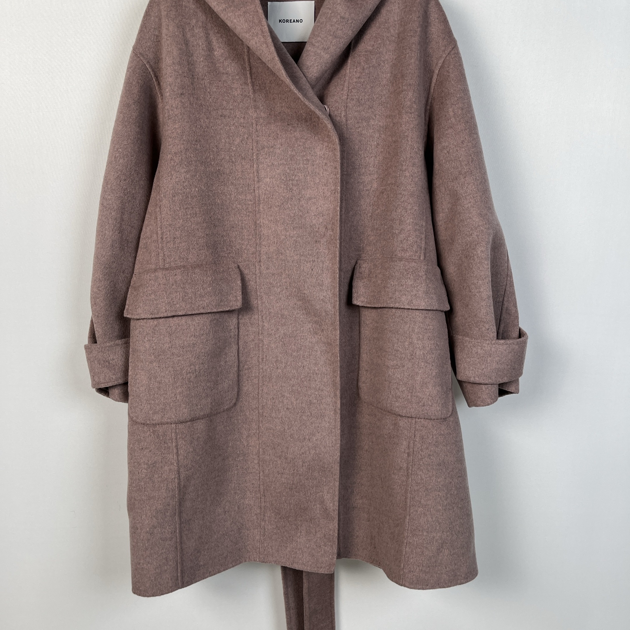 柯利亚诺冬季专柜同款藕荷色双面羊毛大衣  FY6808 ¥12800