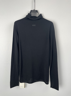 柯利亚诺冬季专柜同款黑色堆堆高领修身针织上衣  HY8239G ￥2080