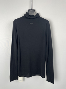 柯利亚诺冬季专柜同款黑色堆堆高领修身针织上衣  HY8239G ￥2080