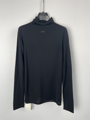 柯利亚诺冬季专柜同款黑色堆堆高领修身针织上衣  HY8239G ￥2080