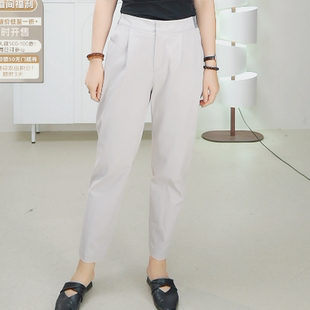 ￥3590 KW7320 柯罗芭春秋专柜同款 灰驼色休闲萝卜裤