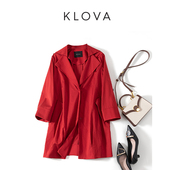 FW1151 柯罗芭春秋专柜同款 茧形翻驳领棉质混纺风衣 ￥5990