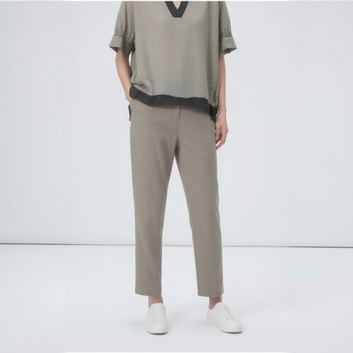柯利亚诺夏季专柜同款灰驼色净色单裤  KW7993 ￥3680