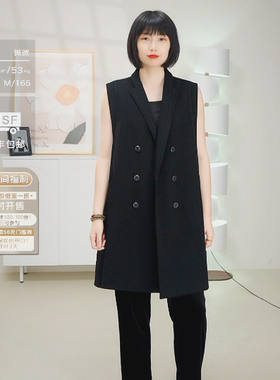 柯利亚诺春秋专柜同款黑色经典商务马夹  JW3687 ￥4880