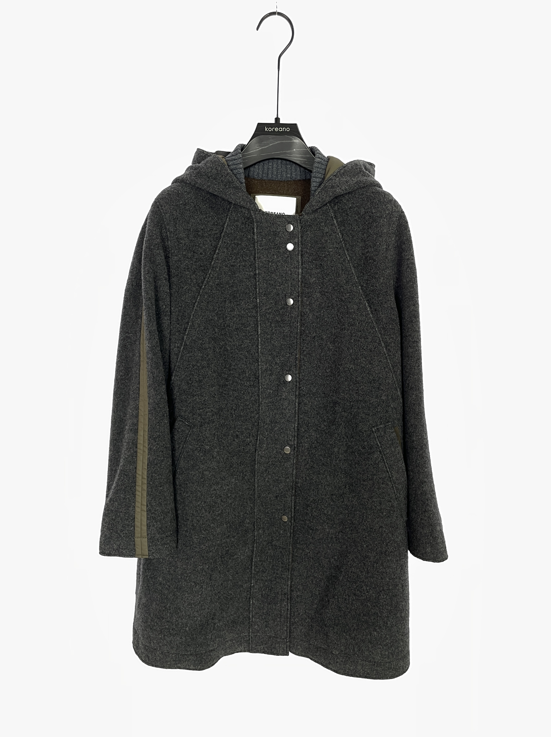 柯利亚诺冬季奥莱专柜正品大衣 FY7204花深灰 吊牌价:8800