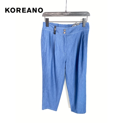 柯利亚诺夏季专柜同款浅蓝色休闲萝卜裤  KW0304(9UN) ￥2080