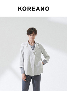 柯利亚诺春秋专柜同款石灰色小格子肌理小A型外套  SW2024 ￥3680