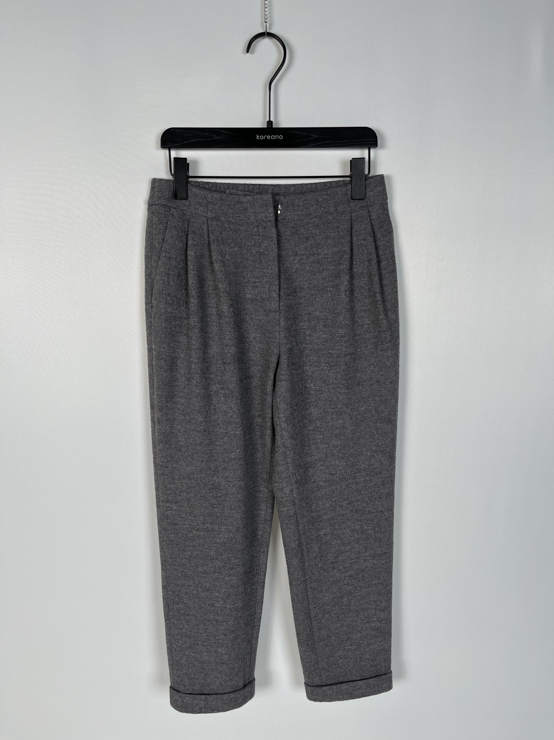 柯利亚诺冬季专柜同款鸽羽灰经典烟管裤  KY4105B ￥3390