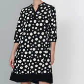 柯罗芭春秋专柜同款 黑白点连衣裙 LT3231吊牌2990