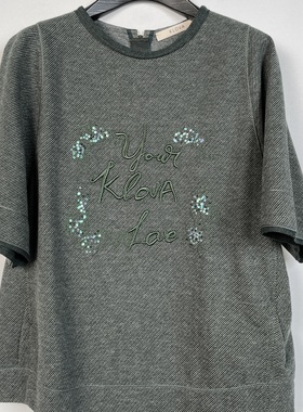 柯罗芭春秋专柜同款草绿色茧型T恤  TY7303 ￥4290