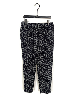 柯罗芭春秋专柜同款黑灰撞色印花小脚西装裤  KW3059 ￥2590