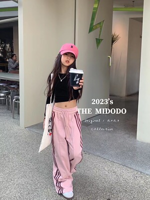 波拉朵朵长裤纯棉休闲裤阔腿裤子