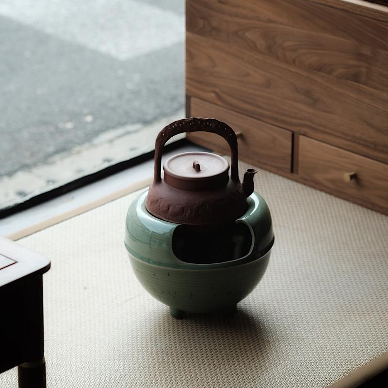 半斋造物卷云飞青火钵景德镇全手工煮水壶炭炉复古围炉煮茶