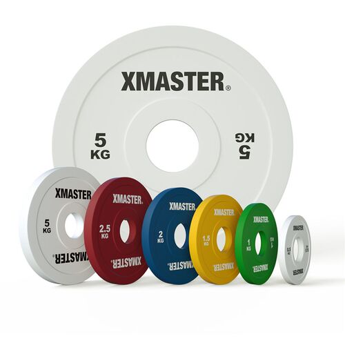 XMASTER杠铃片橡胶小片配重片竞赛小片小重量S片家用健身哑铃片