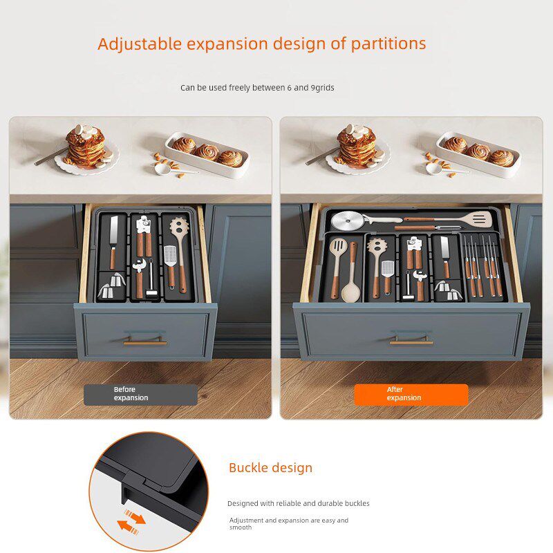 餐具收纳盒【四面稳定】厨房抽屉刀B叉勺筷分类组织收纳盒,厨房/烹饪用具,厨房抽屉置物架,淘宝优惠券,粉丝福利购,淘宝优惠卷