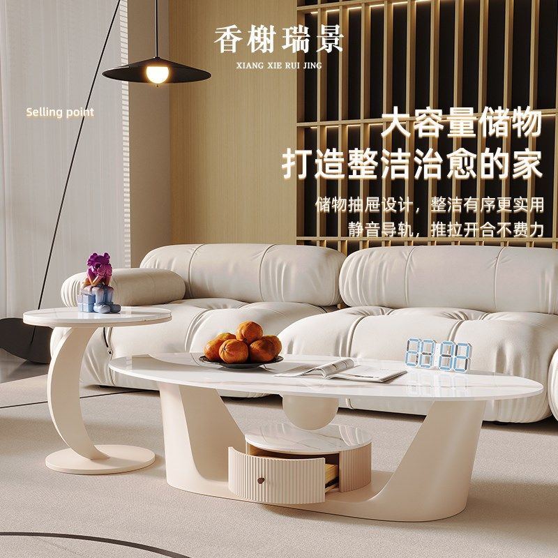 中古风实木茶几侘寂风法式复古家用客厅小户型新S款轻奢高级感茶,住宅家具,茶几,淘宝优惠券,粉丝福利购,淘宝优惠卷