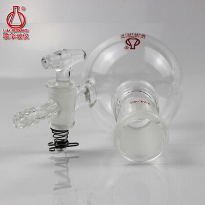 磨口球瓶厚壁反应瓶玻璃节门schlenk联华50F/100/250/500/1000ml