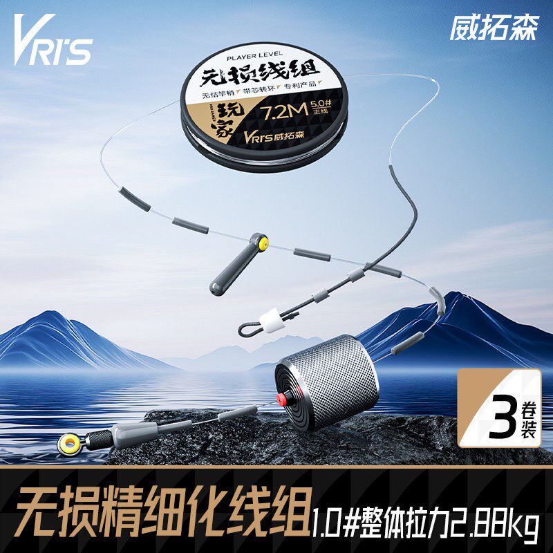 成品主线组鱼线黑坑线组无损全套线组竞E技专用4米5/6米3绑好3套