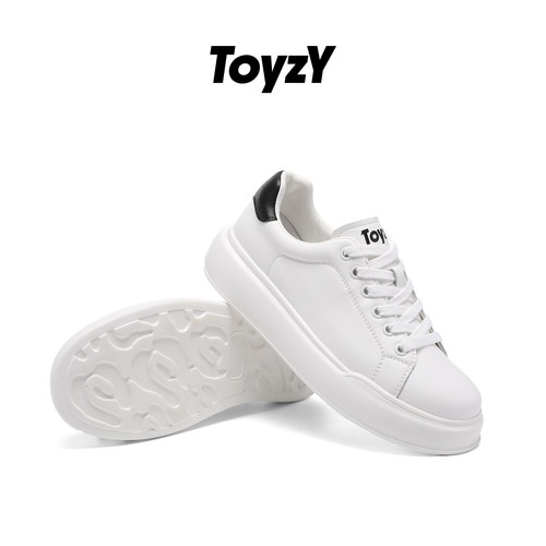 ToyzY经典百搭牛皮革小白鞋