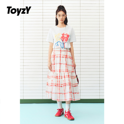 ToyzY2026春季新款印花休闲短袖T恤针织休闲女上衣ZC36160590