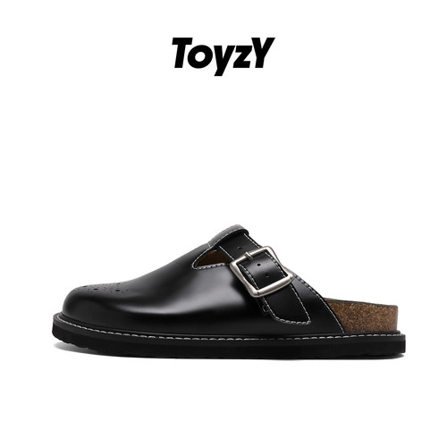 ToyzY 2025年秋季新款包头勃肯鞋女平底拖鞋休闲风ZC35392050