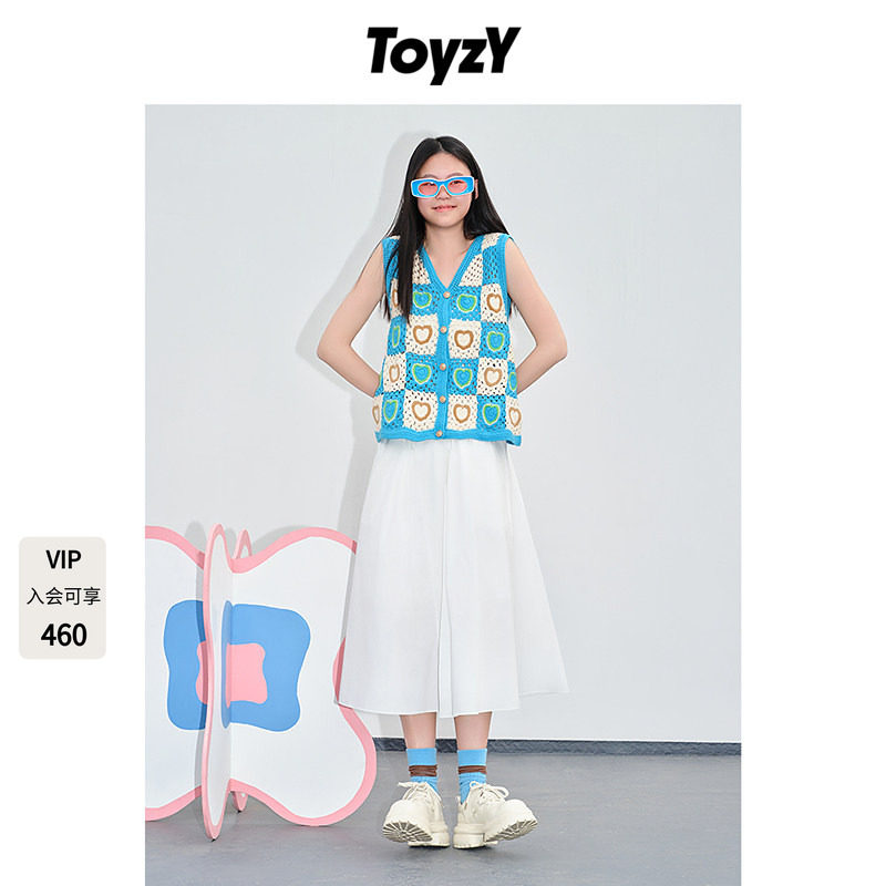 ToyzY度假风手钩片针织马甲
