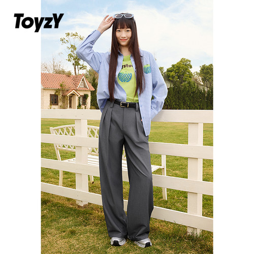 ToyzY三色基础款阔腿裤女