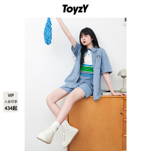 无性别莱赛尔棉牛仔衬衫ToyzY