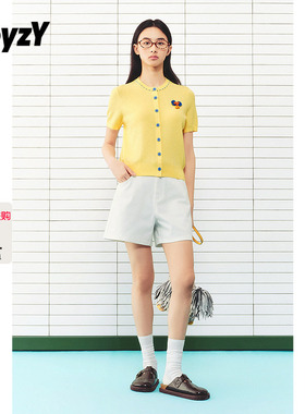 ToyzY可爱手钩蝴蝶结针织短袖开衫女夏季2026年新款ZC36206530